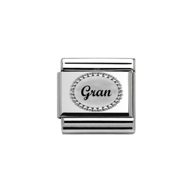 Charmlinks Gran in Oval Silver Charm