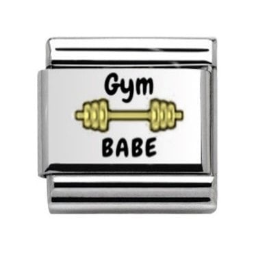 Gym Babe Gold Silver Charm