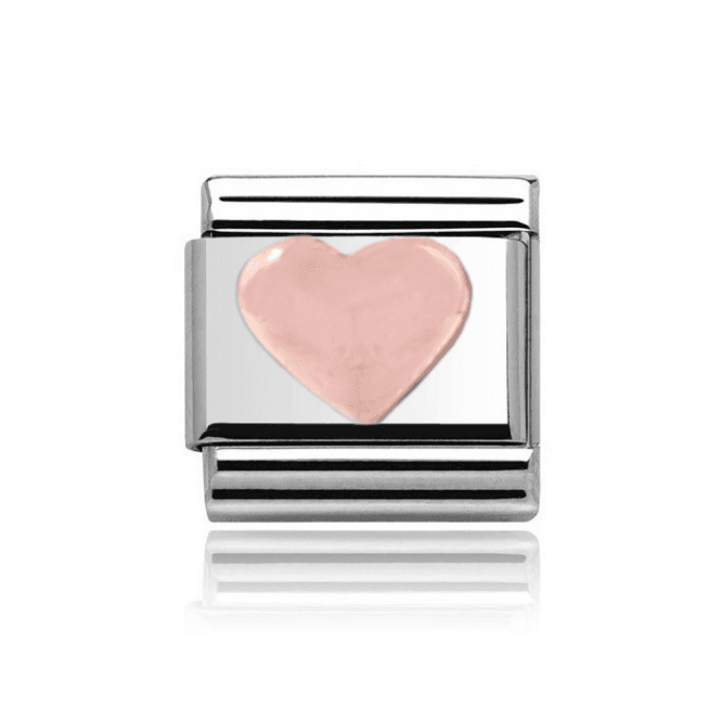 Charmlinks Heart Rose Silver