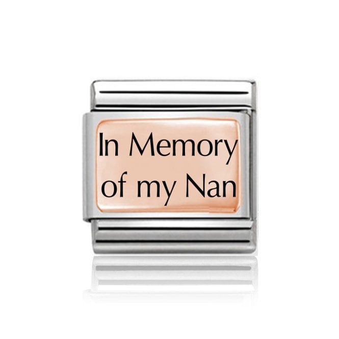Charmlinks In Memory of My Nan Rose Silver Charm