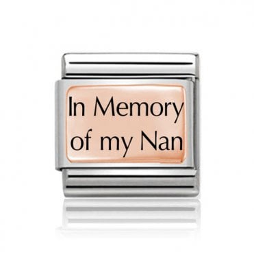 In Memory of My Nan Rose Silver Charm