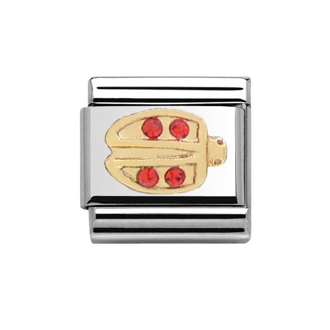 Charmlinks Ladybird Gold Silver Charm