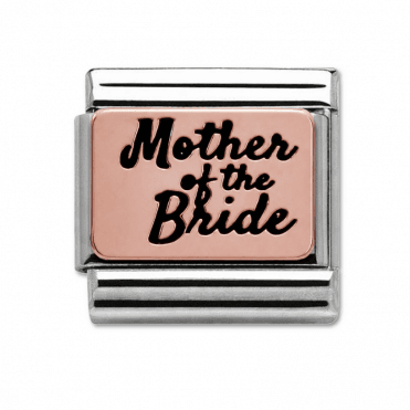 Mother of the Bride Rose and Silver Charm
