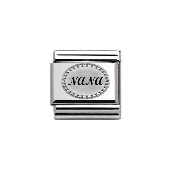 Charmlinks Nana in Oval Silver Charm