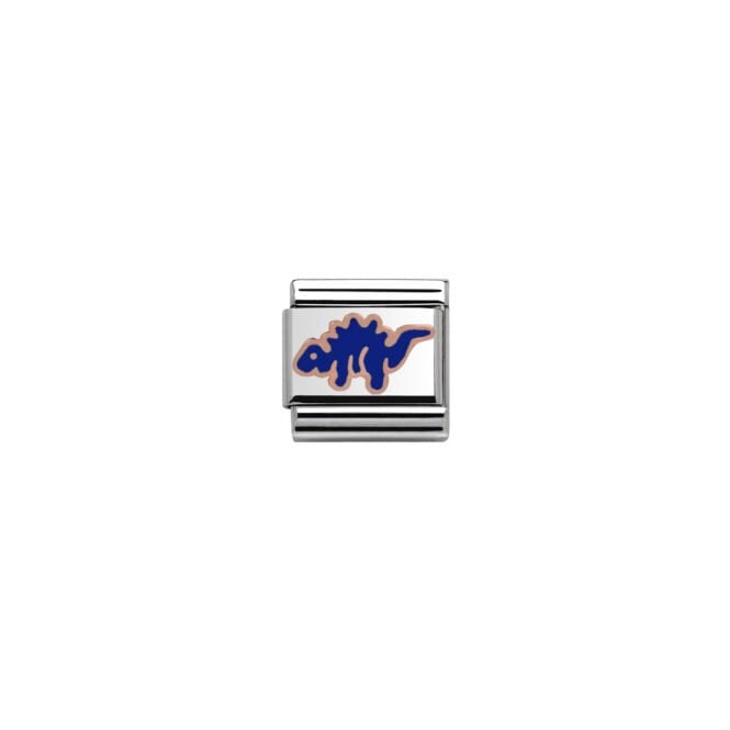 Charmlinks Rose Silver Dinosaur Charm