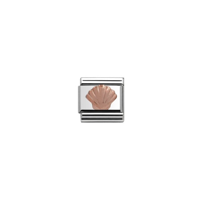 Charmlinks Rose Silver Shell Charm