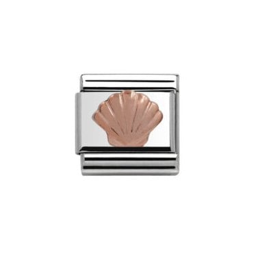 Rose Silver Shell Charm