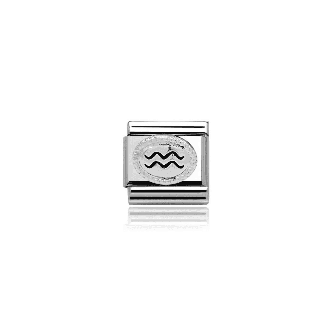 Charmlinks Silver Aquarius Zodiac Charm