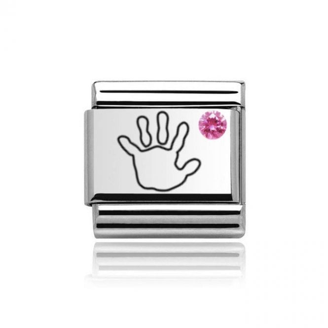 Charmlinks Silver Baby Girl Stone Set Charm