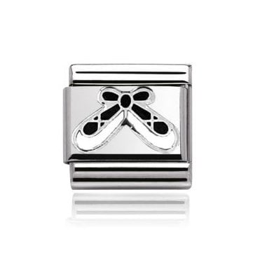 Silver Ballet Slippers Charm