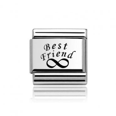 Silver Best Friend Infinity Charm