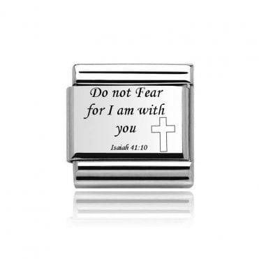 Silver Bible Quote Charm