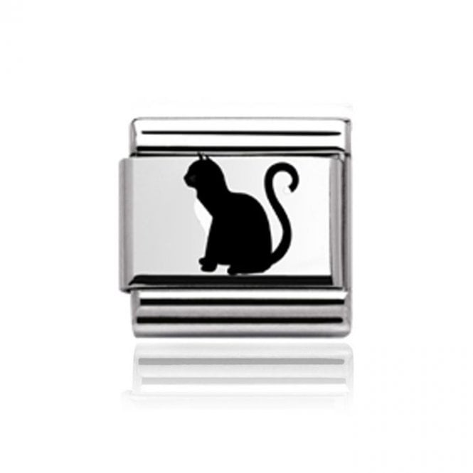 Charmlinks Silver Black Cat Charm