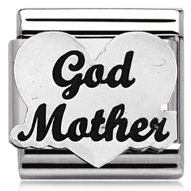 Charmlinks Silver Black God Mother Charm