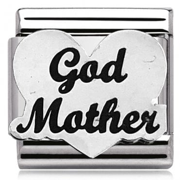 Silver Black God Mother Charm