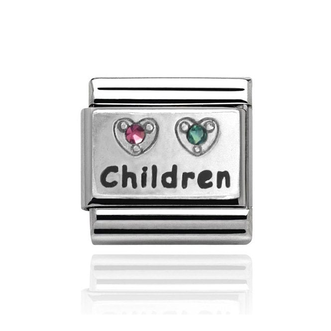 Charmlinks Silver Children Stone Set Charm