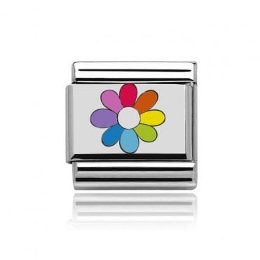 Silver Coloured Flower Charm
