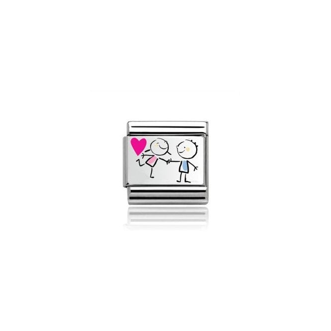 Charmlinks Silver Couple Charm