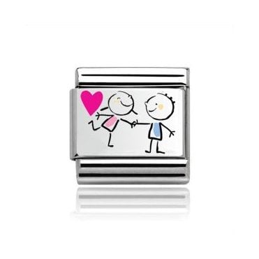 Silver Couple Charm