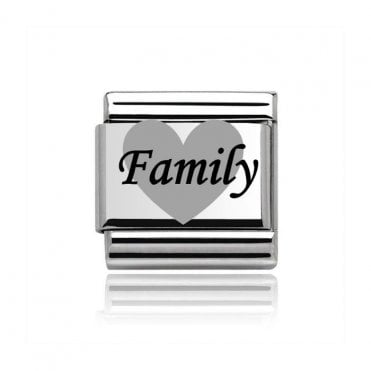 Silver Family Charm