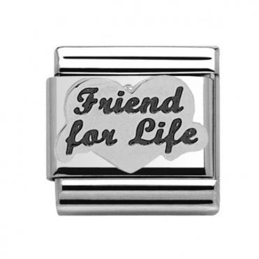 Silver Friend for Life Charm