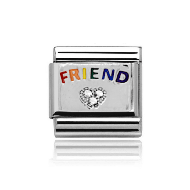 Charmlinks Silver Friend Stone Set Charm