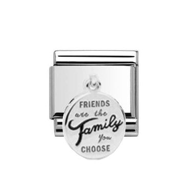Silver Friends Drop Charm