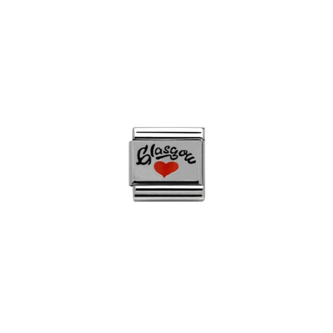 Charmlinks Silver Glasgow Red Heart Charm