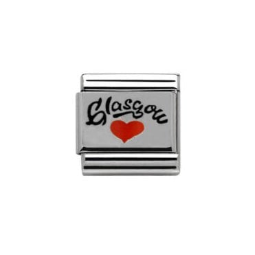 Silver Glasgow Red Heart Charm