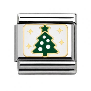 Silver & Gold Christmas Tree Charm