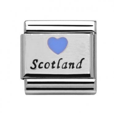 Silver Heart Scotland Charm