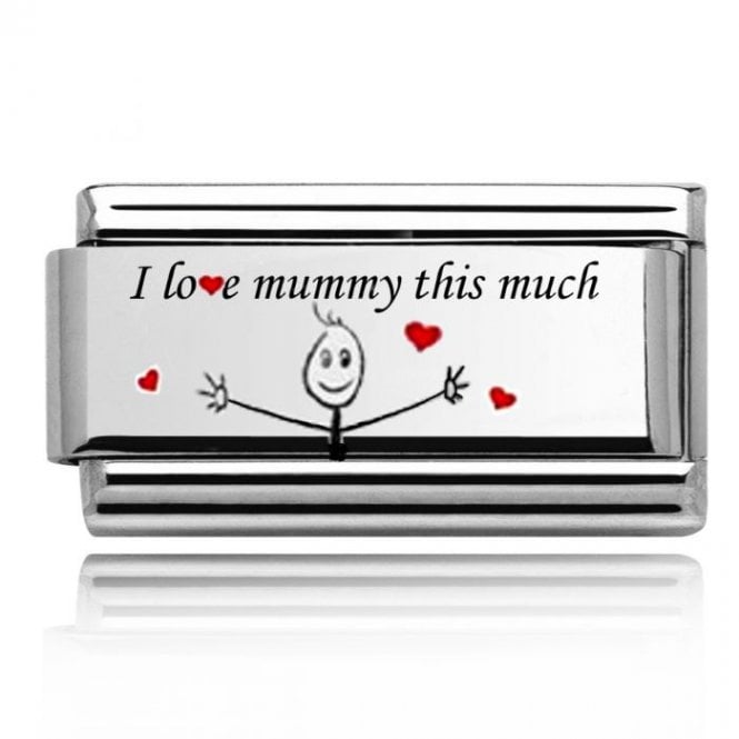 Charmlinks Silver I Love Mummy Double Charm