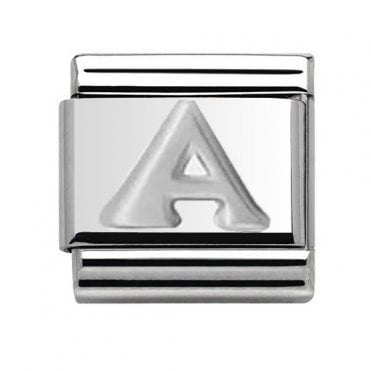 Silver Initial A Charm