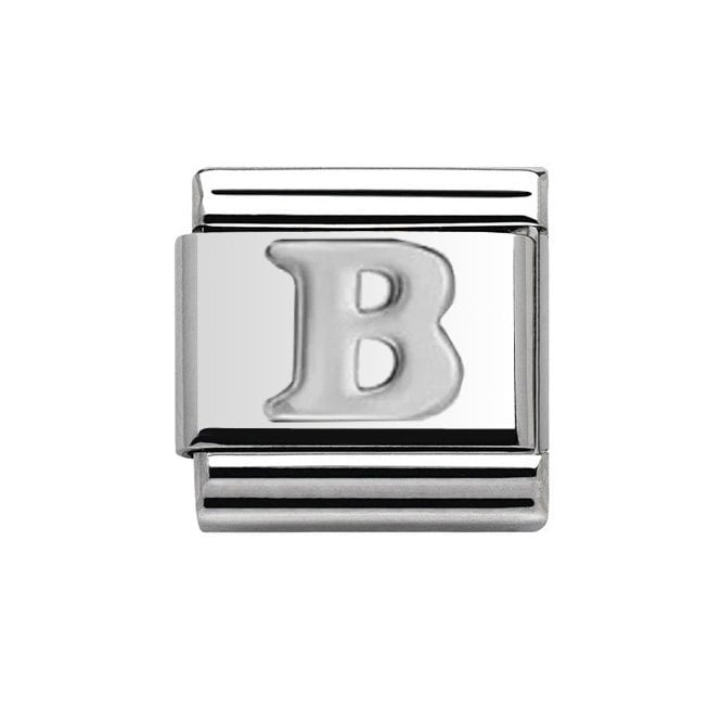 Charmlinks Silver Initial B Charm