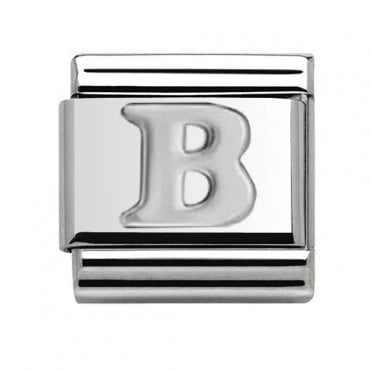 Silver Initial B Charm