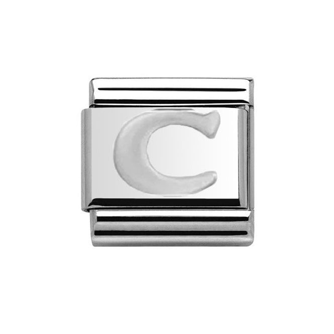 Charmlinks Silver Initial C Charm