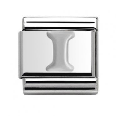 Silver Initial I Charm