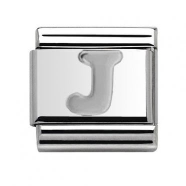 Silver Initial J Charm