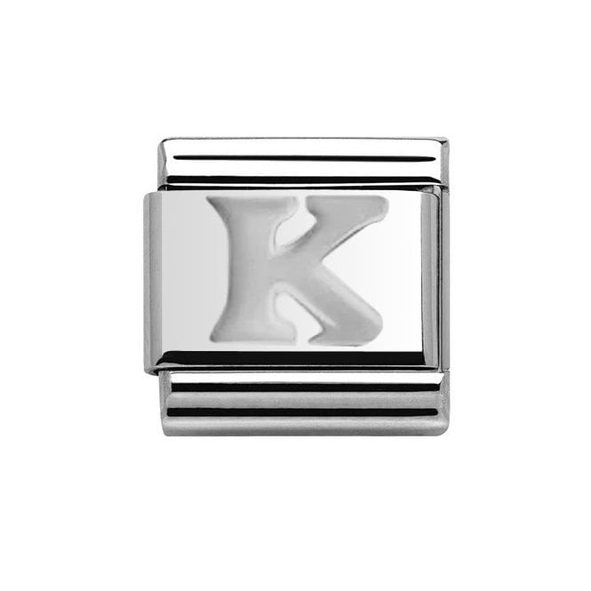 Charmlinks Silver Initial K Charm