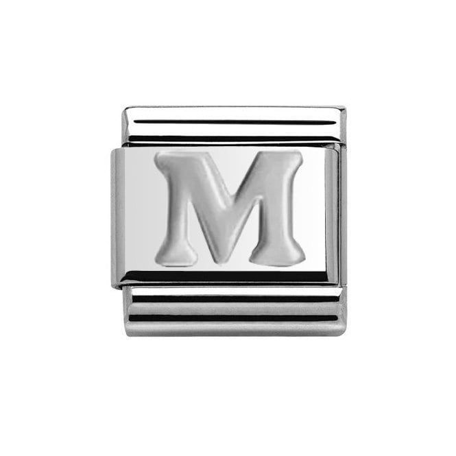 Charmlinks Silver Initial M Charm