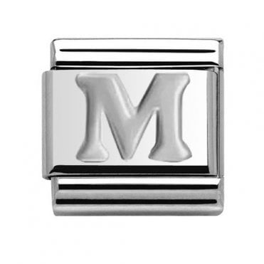 Silver Initial M Charm