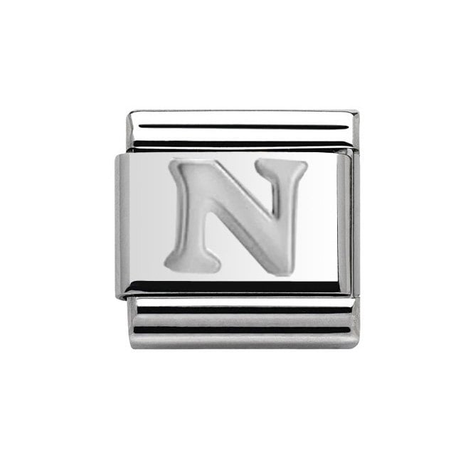 Charmlinks Silver Initial N Charm