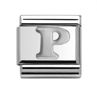 Silver Initial P Charm