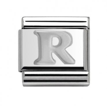 Silver Initial R Charm