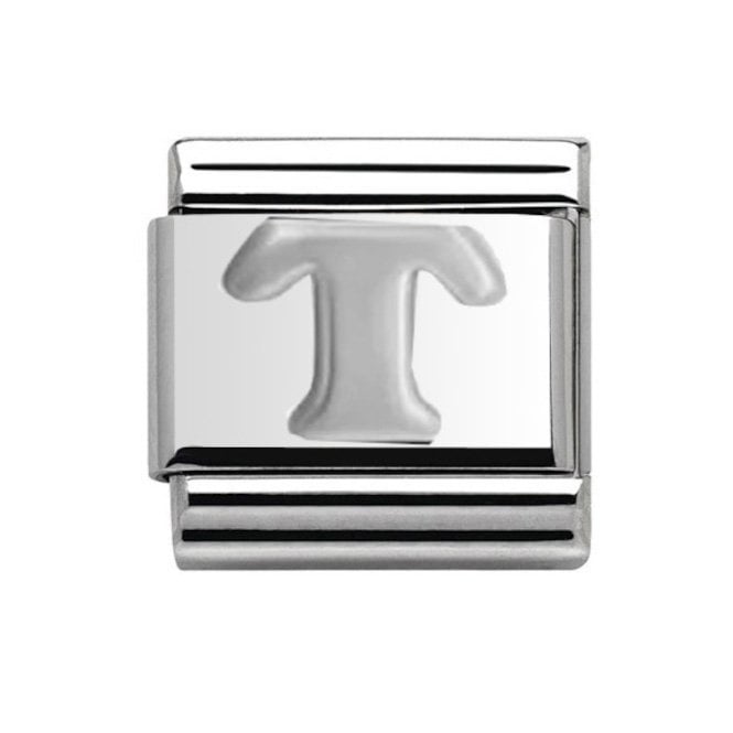 Charmlinks Silver Initial T Charm