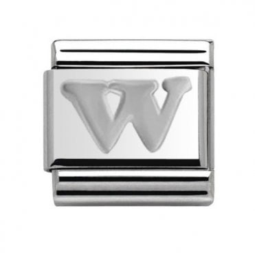 Silver Initial W Charm