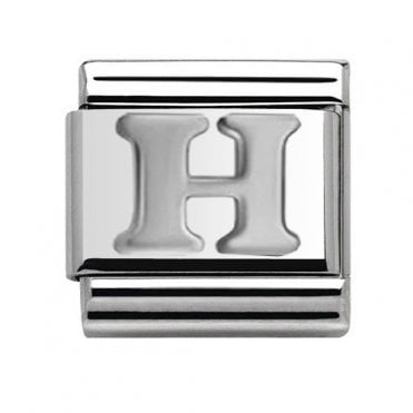 Silver Intital H Charm