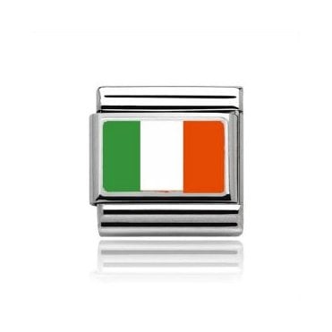 Silver Ireland Flag Charm