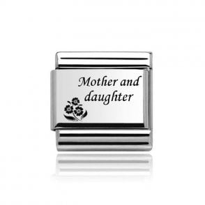 Silver Mother and Daughter Charm