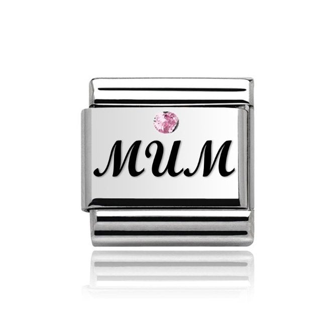 Charmlinks Silver Mum Stone Set Charm